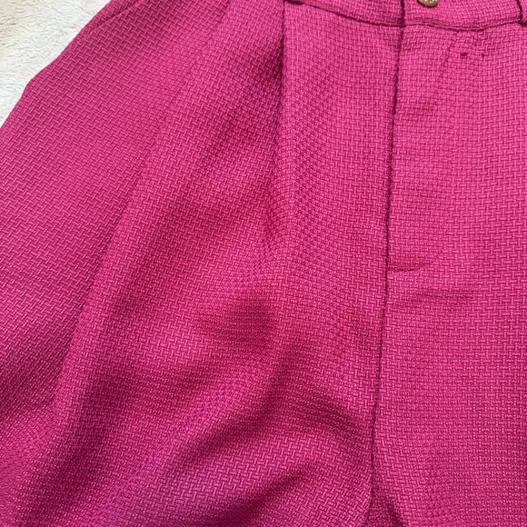 Cider Pink Pleated High Waist Wide Leg Textured Trousers Pants Women’s Small‎ - Picture 8 of 10